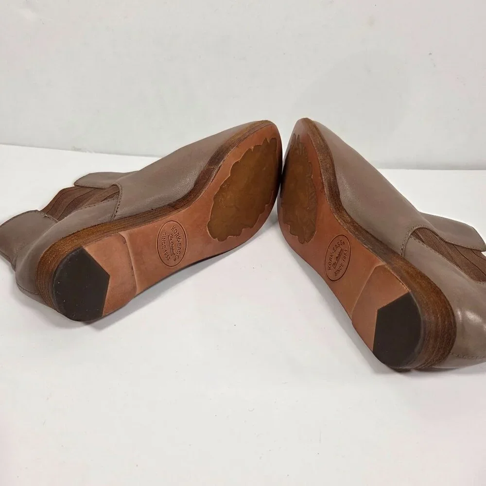 Kork Ease Womens Brpwn Leather Chelsea Ankle Boots Size 7 Classic Pull On